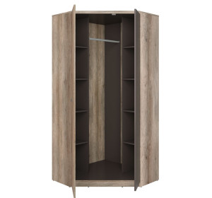MALCOLM SZFN2D, rohová šatníková skriňa