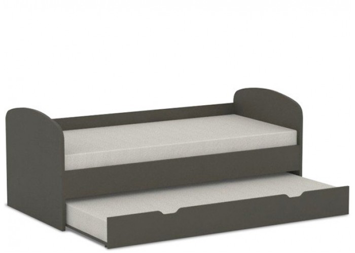 REA ABRA šedý grafit, detská posteľ s prístelkou 90x200 cm