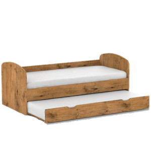REA ABRA dub lancelot, detská posteľ s prístelkou 90x200 cm