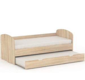 REA ABRA dub bardolino, detská posteľ s prístelkou 90x200 cm