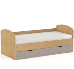 REA ABRA buk + farebné čelo, detská posteľ s prístelkou 90x200 cm