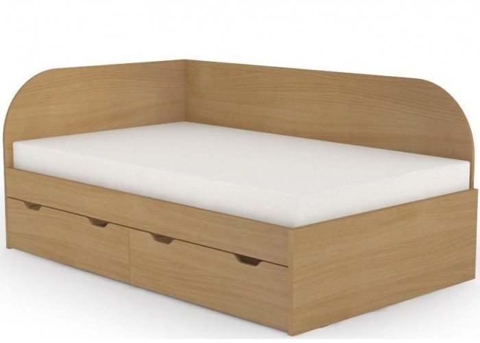 REA GARY 120L buk, študentská posteľ 120x200 cm s úložným priestorom ľavá