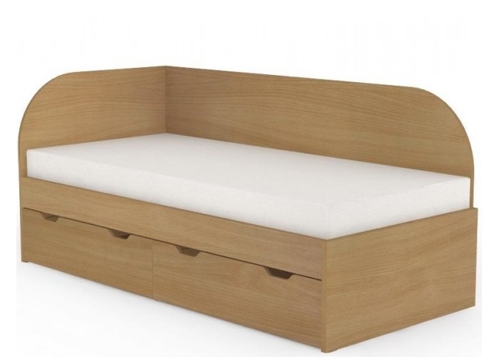 REA GARY 90L buk, jednolôžková posteľ 90x200 cm s úložným priestorom ľavá