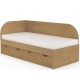 REA GARY 90L buk, jednolôžková posteľ 90x200 cm s úložným priestorom ľavá