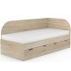 REA GARY 90P dub bardolino - pravá, jednolôžková posteľ 90x200 cm s úložným priestorom