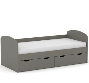 REA GOLEM šedý grafit, posteľ pre deti 90x200 cm s úložným priestorom
