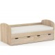 REA GOLEM dub bardolino, posteľ pre deti 90x200 cm s úložným priestorom
