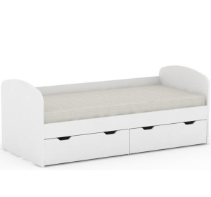 REA GOLEM biela, posteľ pre deti 90x200 cm s úložným priestorom