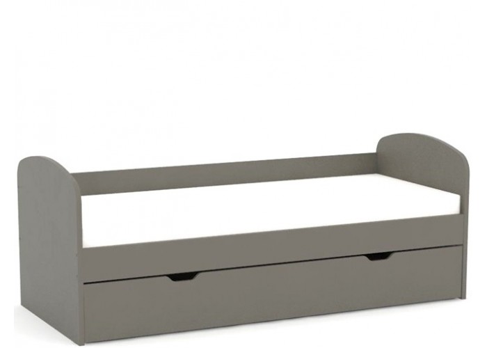 REA KAKUNA šedý grafit, jednolôžková posteľ 80x200 cm s úložným priestorom