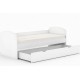 REA KAKUNA biela, jednolôžková posteľ 80x200 cm s úložným priestorom