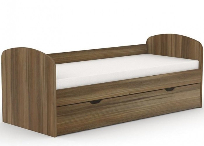 REA KAKUNA orech rockpille, jednolôžková posteľ 80x200 cm s úložným priestorom