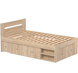 REA LARISA UP 120 dub bardolino, jednolôžková posteľ 120x200 cm s úložným priestorom
