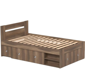 REA LARISA UP 120 orech rockpille, jednolôžková posteľ 120x200 cm s úložným priestorom