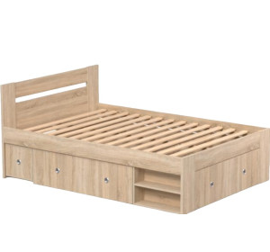 REA LARISA UP 140 dub bardolino, posteľ 140x200 cm s úložným priestorom