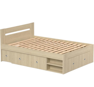 REA LARISA UP 140 dub vicenza, posteľ 140x200 cm s úložným priestorom