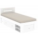 REA LARISA UP 90 biela, jednolôžková posteľ 90x200 cm s úložným priestorom