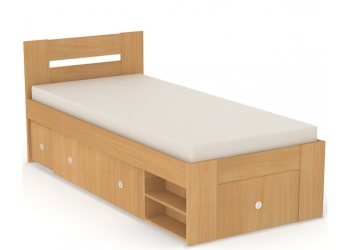 REA LARISA UP 90 buk, jednolôžková posteľ 90x200 cm s úložným priestorom