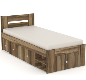 REA LARISA UP 90 orech rockpille, jednolôžková posteľ 90x200 cm s úložným priestorom