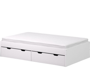 REA MISTY biela, posteľ 120x200 cm s úložným priestorom