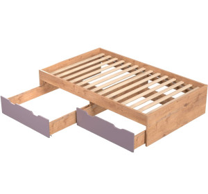 REA MISTY dub lancelot, posteľ 120x200 cm s úložným priestorom