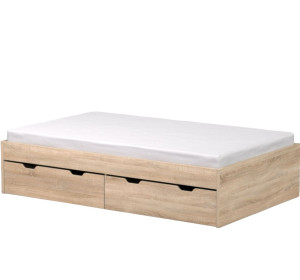 REA MISTY dub bardolino, posteľ 120x200 cm s úložným priestorom