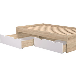 REA MISTY dub bardolino, posteľ 120x200 cm s úložným priestorom