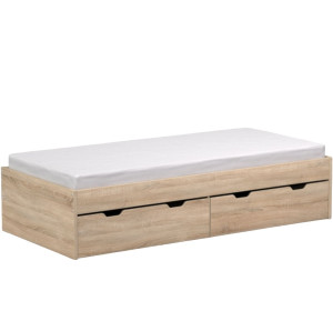 REA MISTY 90 dub bardolino, jednolôžková posteľ 90x200 cm s úložným priestorom