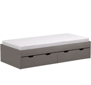 REA MISTY 90 šedý grafit, jednolôžková posteľ 90x200 cm s úložným priestorom