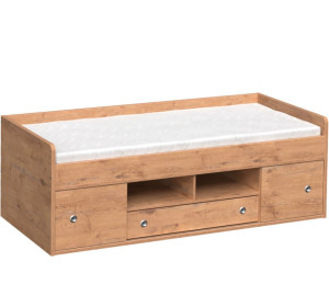 REA POPPO dub lancelot, detská posteľ 90x200 cm s úložným priestorom