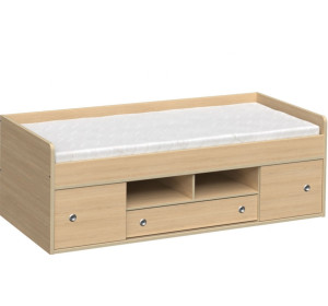 REA POPPO dub vicenza, detská posteľ 90x200 cm s úložným priestorom