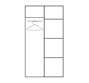 REA ATLANTA 1 biela,  skriňa