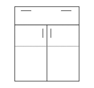 REA SISA 1 biela, komoda