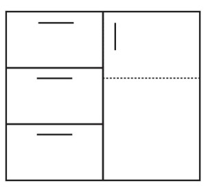 REA SISA 2 buk, komoda