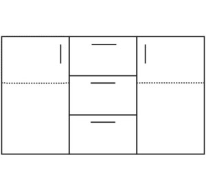 REA SISA 4 orech, komoda