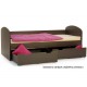 REA GOLEM šedý grafit + farebné čelo, posteľ pre deti 90x200 cm s úložným priestorom