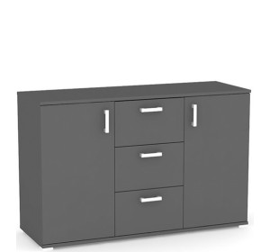 REA SISA 4 šedý grafit, komoda