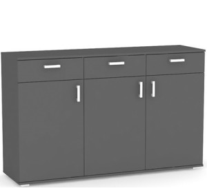 REA SISA 8 šedý grafit, komoda