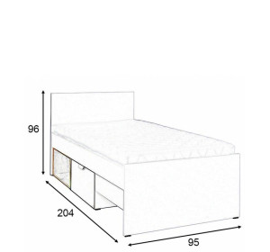 PASCAL 15, detská jednolôžková posteľ 90x200 cm s roštom