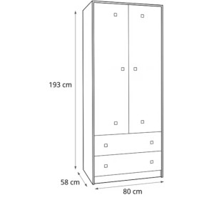 TONY 02, šatníková skriňa