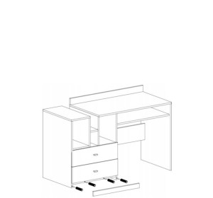 MORIN tyrkysová MO11, PC stolík
