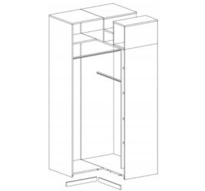 MORIN tyrkysová MO01, rohová skriňa