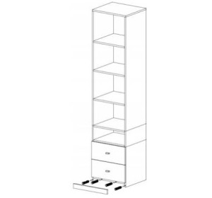 MORIN tyrkysová MO03, policová skriňa