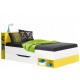 MORIN žltá MO18, jednolôžková detská posteľ 90x200 cm s roštom