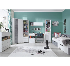 SKIP biela/betón 11, komoda