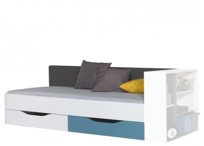 TIMI atlantic 12A, študentská posteľ s úložným priestorom 90x200 cm