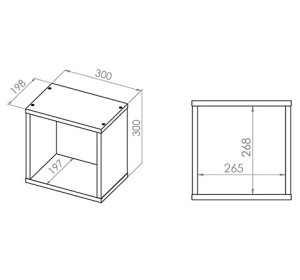 DROP 18W19W biela, polička k panelom 18 a 19