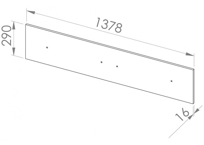 DROP 19 buk, panel za poličku