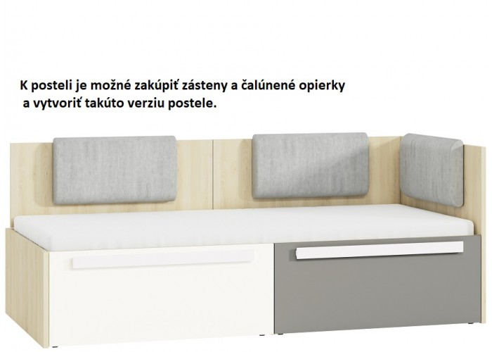 DROP 1702 jednolôžková posteľ 90x200 cm s úložným priestorom