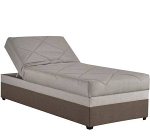 Blanar EVELINA hnedá, posteľ s matracom a roštom 90x200 cm a úložným priestorom