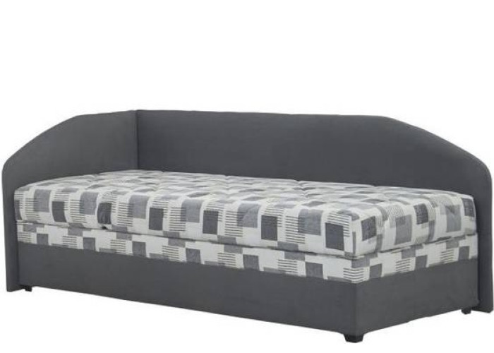 Blanar TURI 2 sivá ľavá, rohová posteľ s matracom a roštom 90x200 cm